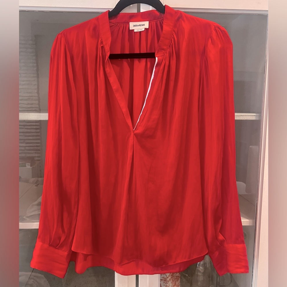 Zadig & Voltaire Tink satin blouse.